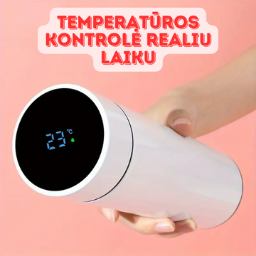 TERMOSAS SU TEMPERATŪROS INDIKATORIUMI